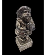 Santa Claus Wind Up Music Box Figurine Silver Plate Vintage Is Coming to... - $33.30