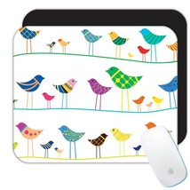Birds on a Wire : Gift Mousepad String Animal Cute Nature Watcher Watchi... - £10.19 GBP