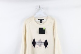 Deadstock Vtg 90s Marithe Francois Girbaud Mens XL Spell Out Argyle Knit Sweater - £158.23 GBP