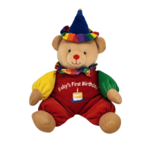 Vintage Eden Baby&#39;s First 1ST Birthday Clown Teddy Bear Stuffed Animal Plush Toy - £82.75 GBP