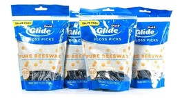 4 Bags Oral-B Glide Infused With Pure Gentle Beeswax 150 Mint Floss Picks - £38.86 GBP