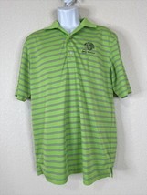 Greg Norman Green Striped Polyester Polo Dell Match Play Men Size M Sz T... - £9.09 GBP
