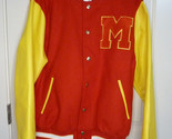 Men&#39;s MJ Thriller Michael Jackson Red M Logo Varsity Bomber Jacket Sz S-M?? - $87.12