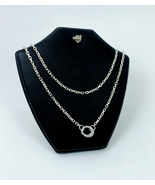 Oval Clasp Square Chain Necklace 925 Sterling Silver, Handmade Unisex Gi... - £53.55 GBP+