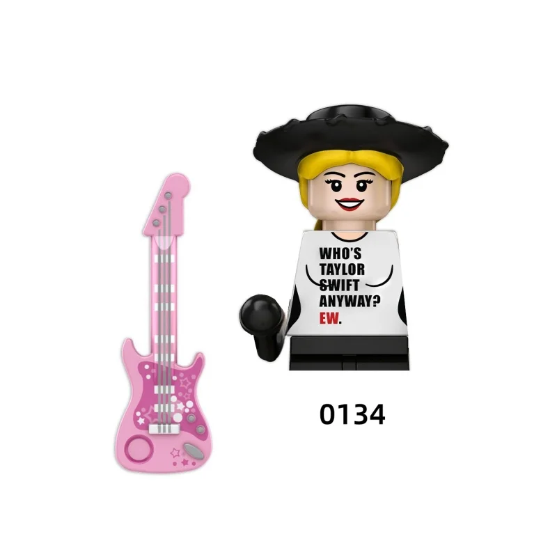 Mini Action Figure Toys Taylor Swift Guitar Model Building Blocks Gift 0134 - £6.13 GBP