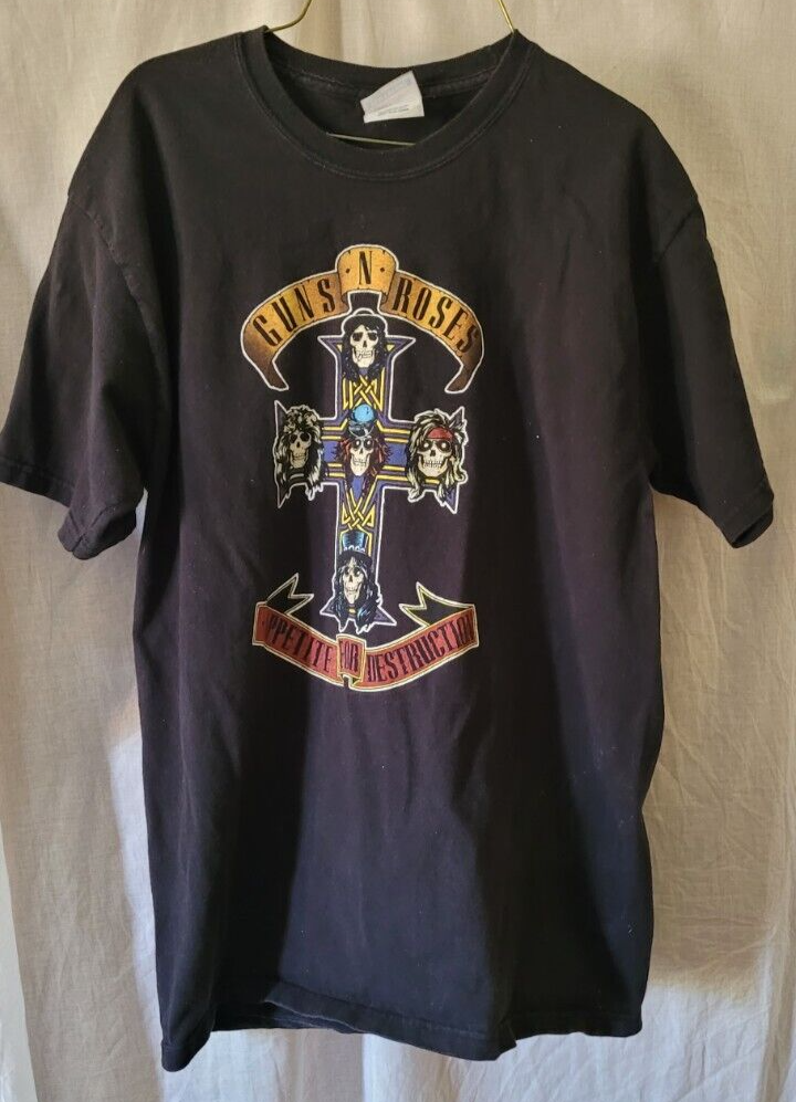 Vintage Guns n Roses T-Shirt Size Medium Appetite For Destruction Black ... - $29.99