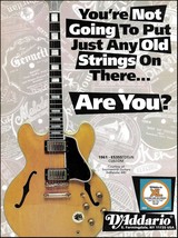 D&#39;Addario Guitar Strings 1993 advertisement with 1961 Gibson ES-355 TDSVN Custom - £3.38 GBP