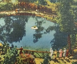 c1930 Famous Blue Hole Castalia Ohio Linen Postcard Sandusky Lake Erie - $18.32