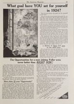 1924 Print Ad Fuller Brush Recruiting Salesman Goals for 1924? Hartford,CT - £17.67 GBP