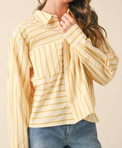 &amp;merci daffodil striped top Yellow - $54.00