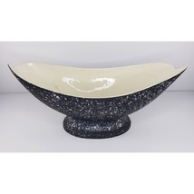 Maddux Of California Pottery Planter Console Bowl Mid Century Black USA #129 - £39.97 GBP