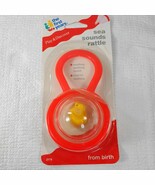 Vintage New The First Years Sea Sounds Rattle baby toy red yellow duck 1... - $24.00