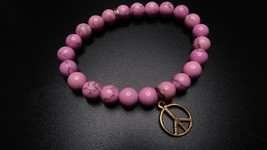 Chavez for Charity Pink Peace Stretch Bracelet - £11.87 GBP