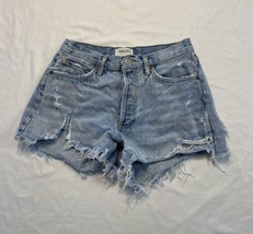 Agolde Parker Vintage Cut Off Shorts Womens 26 High Rise Button Fly Ligh... - $48.38