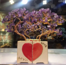 Shuangpin Love Crystal Tree Lovers Natural Precious tree - £40.91 GBP