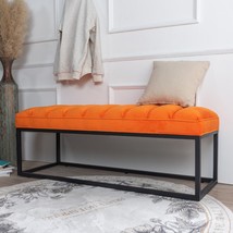 Metal Base Upholstered Bench for Bedroom for Entryway - $250.23