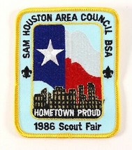 Vintage 1986 Sam Houston Hometown Proud Fair Boy Scout America BSA Camp ... - $11.69