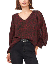 Vince Camuto Printed V-Neck Blouse, Size XS - £23.39 GBP