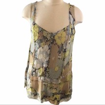 Marciano floral silk see thru yellow hobo top - £20.30 GBP