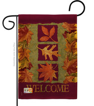 3 Fall Leaves Burlap - Impressions Decorative Garden Flag G163061-DB - £18.06 GBP