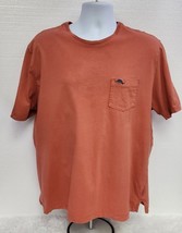 Tommy Bahama Relax Short Sleeve Pocket T-Shirt LARGE Orange 100% Pima Cotton - $18.99