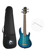 Batking Ukulele Electric Bass Uke Aquila String F/Italy EADG Ash Wood Bo... - $323.65 CAD