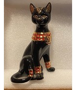 2002 Lenox Bastet&#39;s Beauty Egyptian Black Cat Figurine *No Box/Displayed... - $40.67 CAD