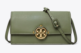 Tory Burch miller wallet crossbody Leather Clutch ~NWT~ Palm Leaf - £215.88 GBP