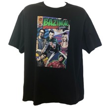 The Big Bang Theory Bazinga Cartoon Black Mens Unisex Graphic T-Shirt XL... - $12.85