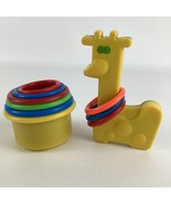 Vintage Baby Toys Funskool Giraffe Ring Rattle Nesting Number Count Cups... - $21.73