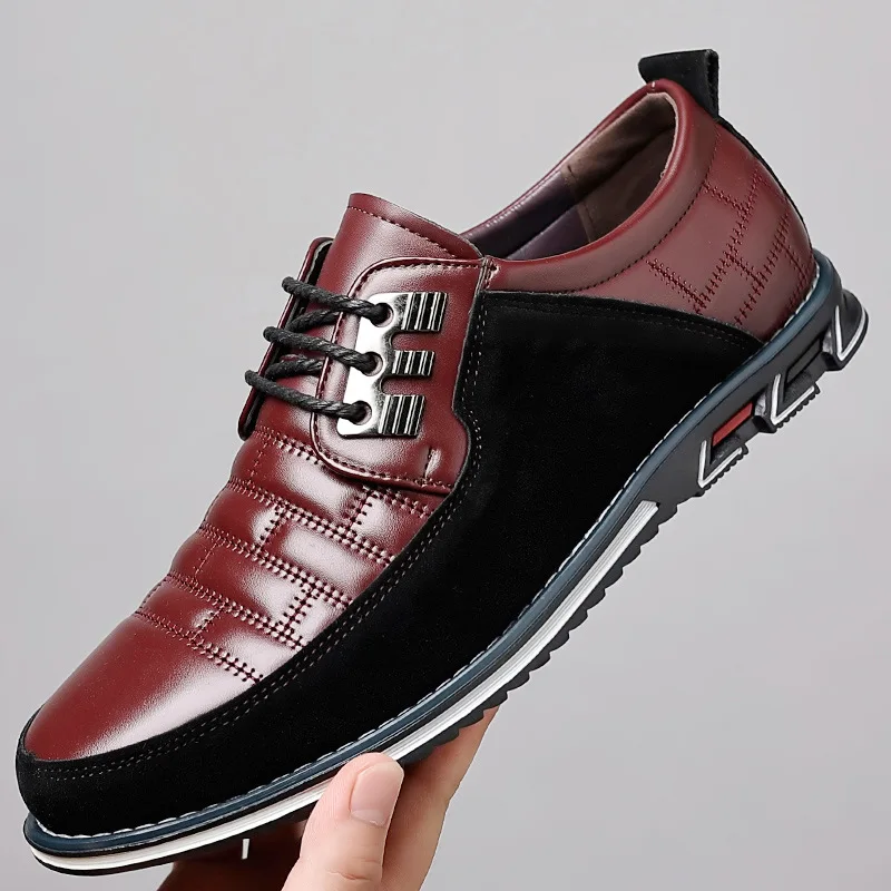 Men dress shoes fashion men leather shoes men lace up casual business shoe zapatos para thumb200