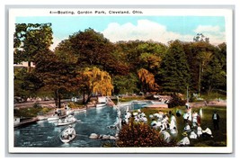 Boating in Garden Park Cleveland Ohio OH UNP WB Postcard R27 - £2.33 GBP