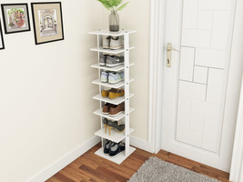 Wooden Shoes Storage Stand 7 Tiers Shoe Rack Organizer Multi-shoe Rack Shoebox - £81.52 GBP