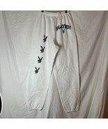Playboy women&#39;s jSweatpants size small white joggers Logo Print - $518.44 MXN