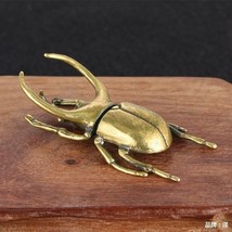 China Antique Pure Copper Insect Beetle Statue - $31.15