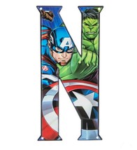 Marvel: Avengers: Superhero: Letter &quot;N&quot; :Metal Sign: Hulk: Captian America: New - £12.90 GBP