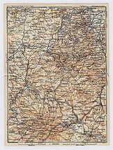 1914 Antique Map Of Vicinity CLERMONT-FERRAND Ussel SAINT-FLOUR Auvergne France - £20.20 GBP