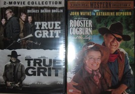 True Grit Triple 1-2-3: Original-Rooster Cogburn And The Lady-Remake- New 3 Dvd - £23.52 GBP