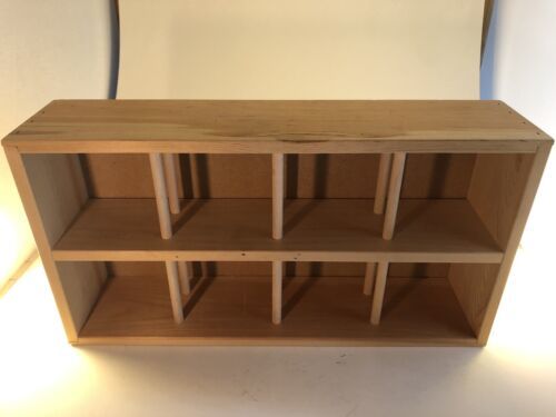 Primary image for VTG 96-CD Napa Valley Wooden Storage Rack 23"x12.5"x5.5" CD Holder Wood Crate