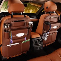 2 Pack PU Leather Premium Car Seatback Organizer Travel Accessories ~NEW~ - $700.86 MXN