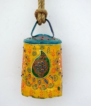 Vintage Swiss Cow Bell Metal Decorative Emboss Hand Painted Farm Animal BELL540 - £73.78 GBP