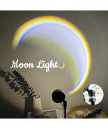 USB Moon Lamp LED Rainbow Neon Night Light Wall Projector - $25.00
