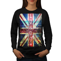 Wellcoda London England Art Womens Sweatshirt, UK Flag Casual Pullover Jumper - £22.86 GBP+