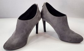 Kelly &amp; Katie Laylla Boots Womens Size 7.5 Gray Suede Stiletto Ankle Boo... - £19.44 GBP