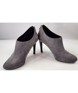 Kelly &amp; Katie Laylla Boots Womens Size 7.5 Gray Suede Stiletto Ankle Boo... - £19.71 GBP