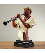 Abstract Pub Clarinet Player Bust Handmade Resin Instrumentalist Statue  - £236.61 GBP