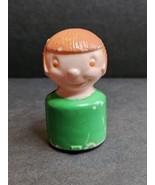 Vintage 1960&#39;s Mascon Toy Lil Nuffins Little Girl Green Dress Plastic Bl... - $16.27 CAD