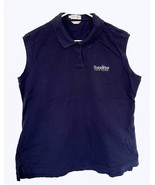 Womens Sleeveless Golf Shirt, Prairie View, Navy Blue, XL, 2 Button, 100... - $28.30