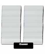 100 BLANK 1 X 3 SILVER NAME BADGE KIT (U) TAGS 1/8&quot; CORNERS PINS CLEAR L... - $115.99 CAD