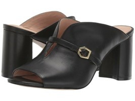 Women Louise et Cie Kimba Peep Toe Leather Mules, Multiple Sizes Black LO-KIMBA - £85.87 GBP